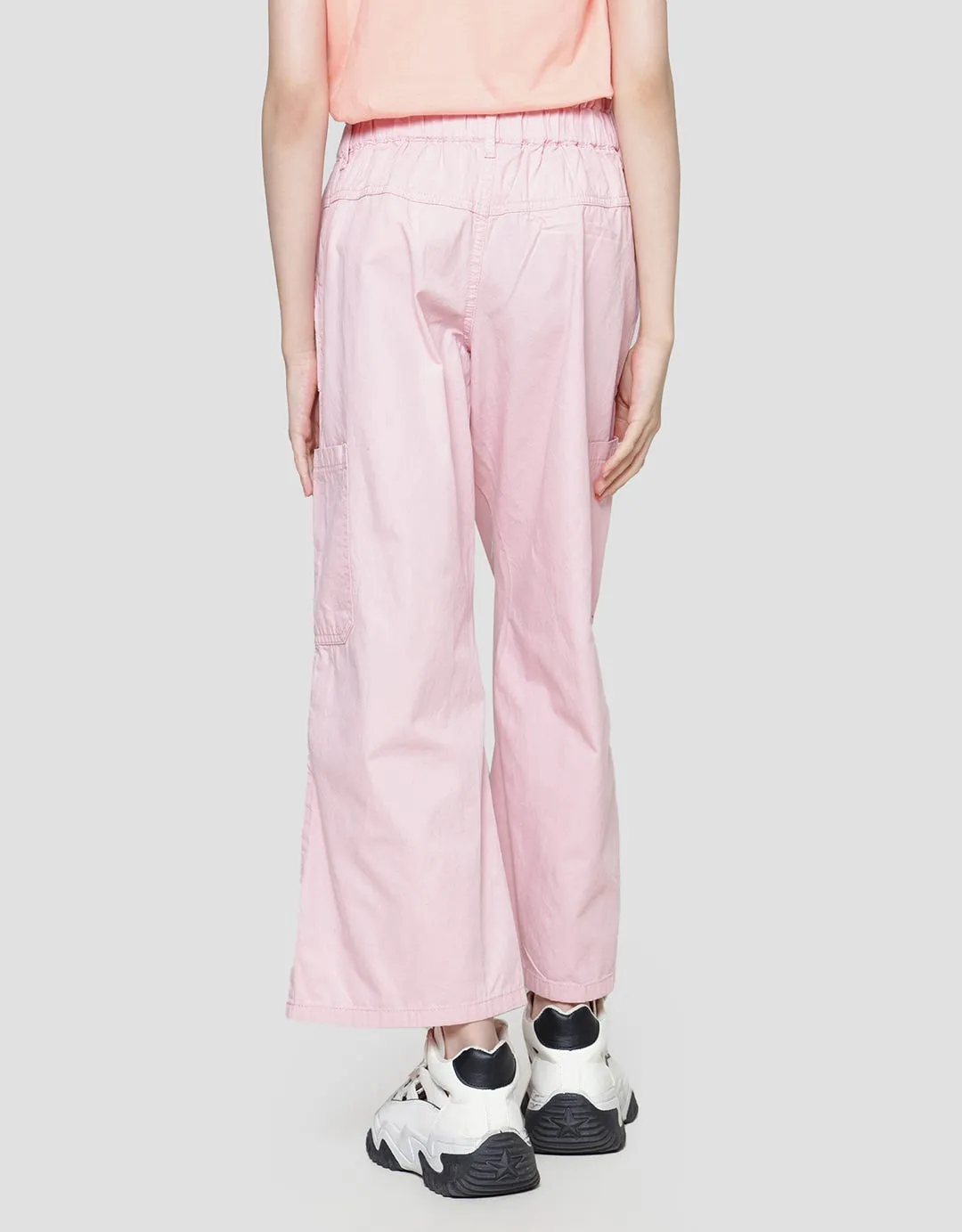 Aero Woven Wideleg Pinggang Pita Celana Panjang Anak Perempuan