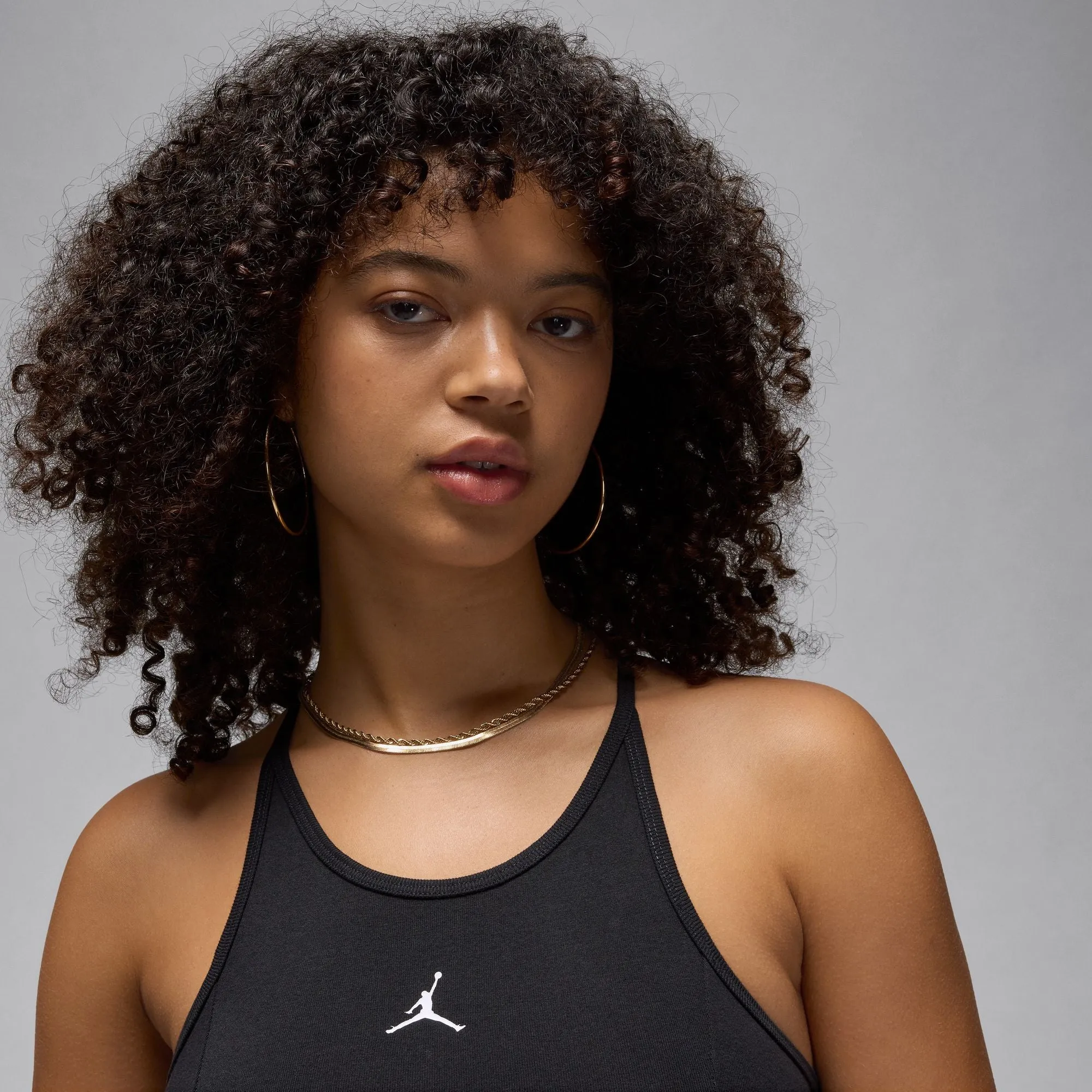 Air Jordan Womens Black Slim Knit Dress