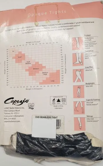 Baker -- Children's Nylon Run Resistant Footed Tight