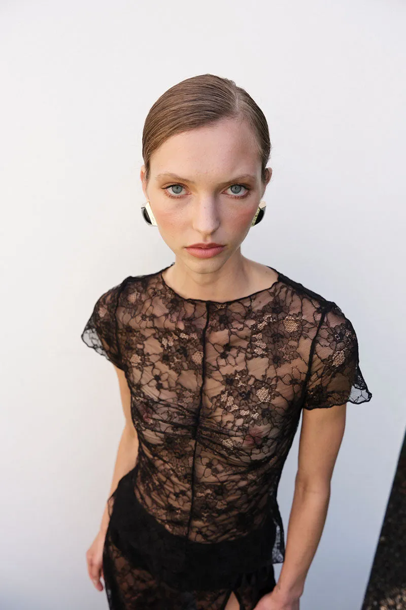 Beau Lace Cap Sleeve Top