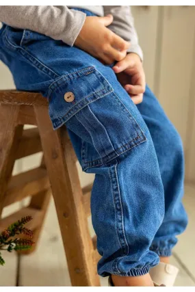 Cargo Jeans 2-7 Years Blue