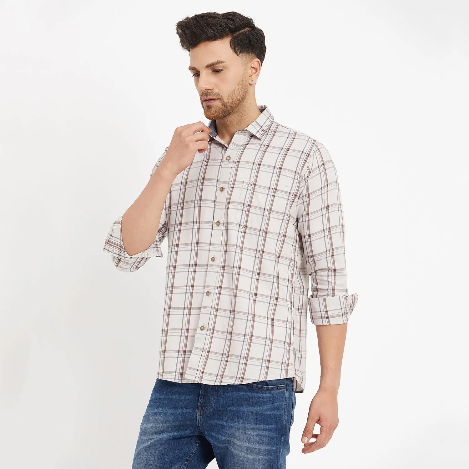 Duke Stardust Men Full Sleeve Cotton Shirt (SDO8CKTV)