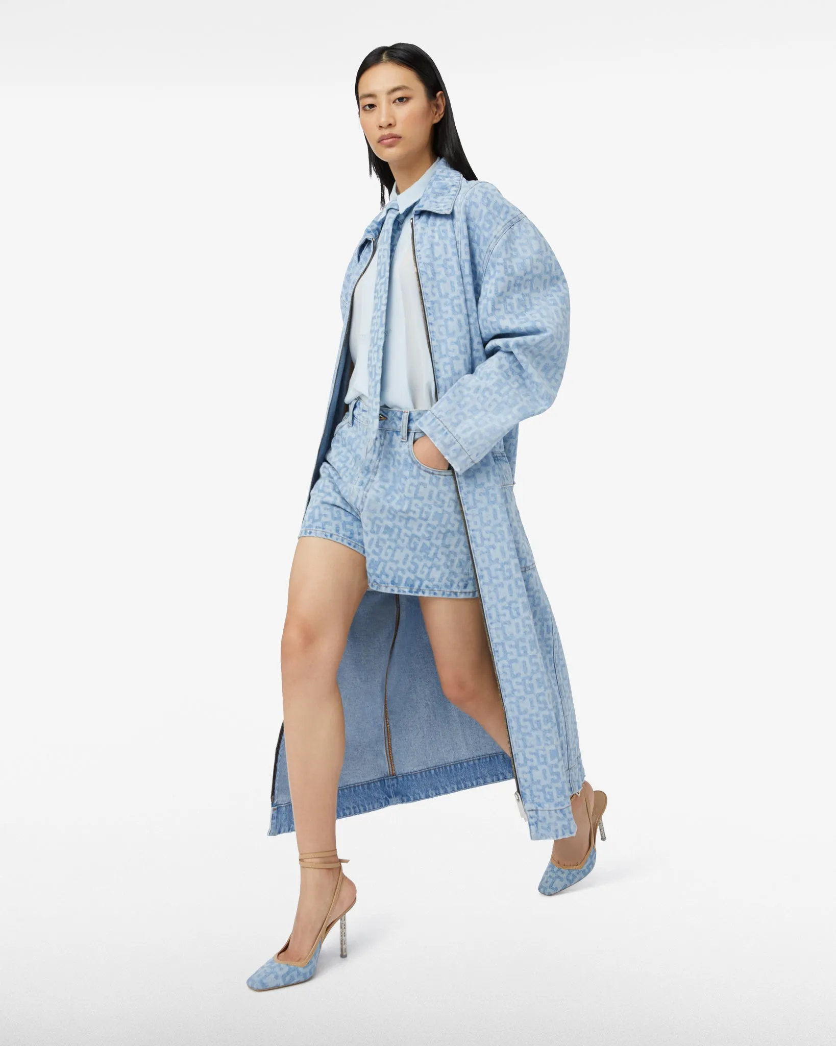 Gcds Monogram Denim Coat