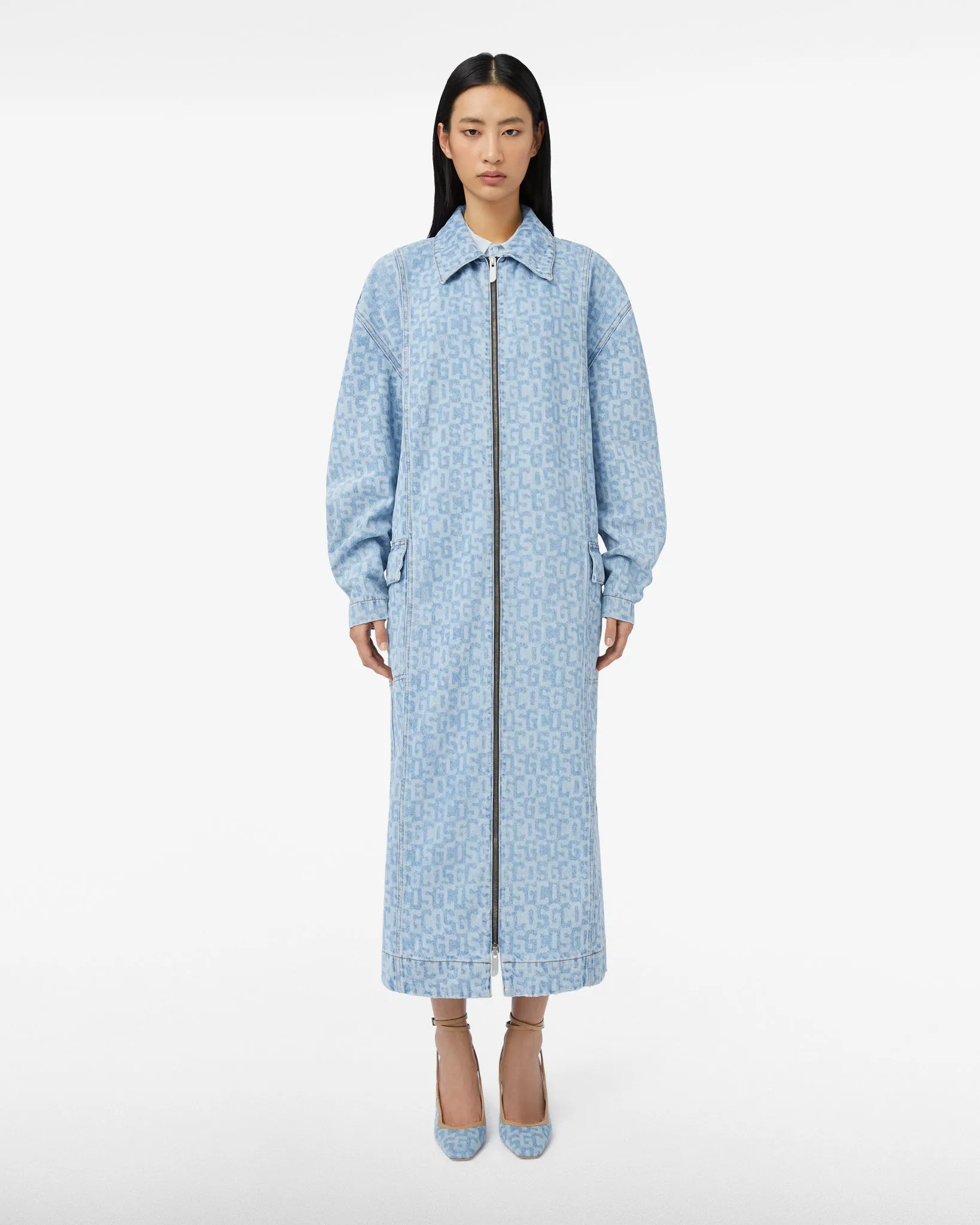 Gcds Monogram Denim Coat
