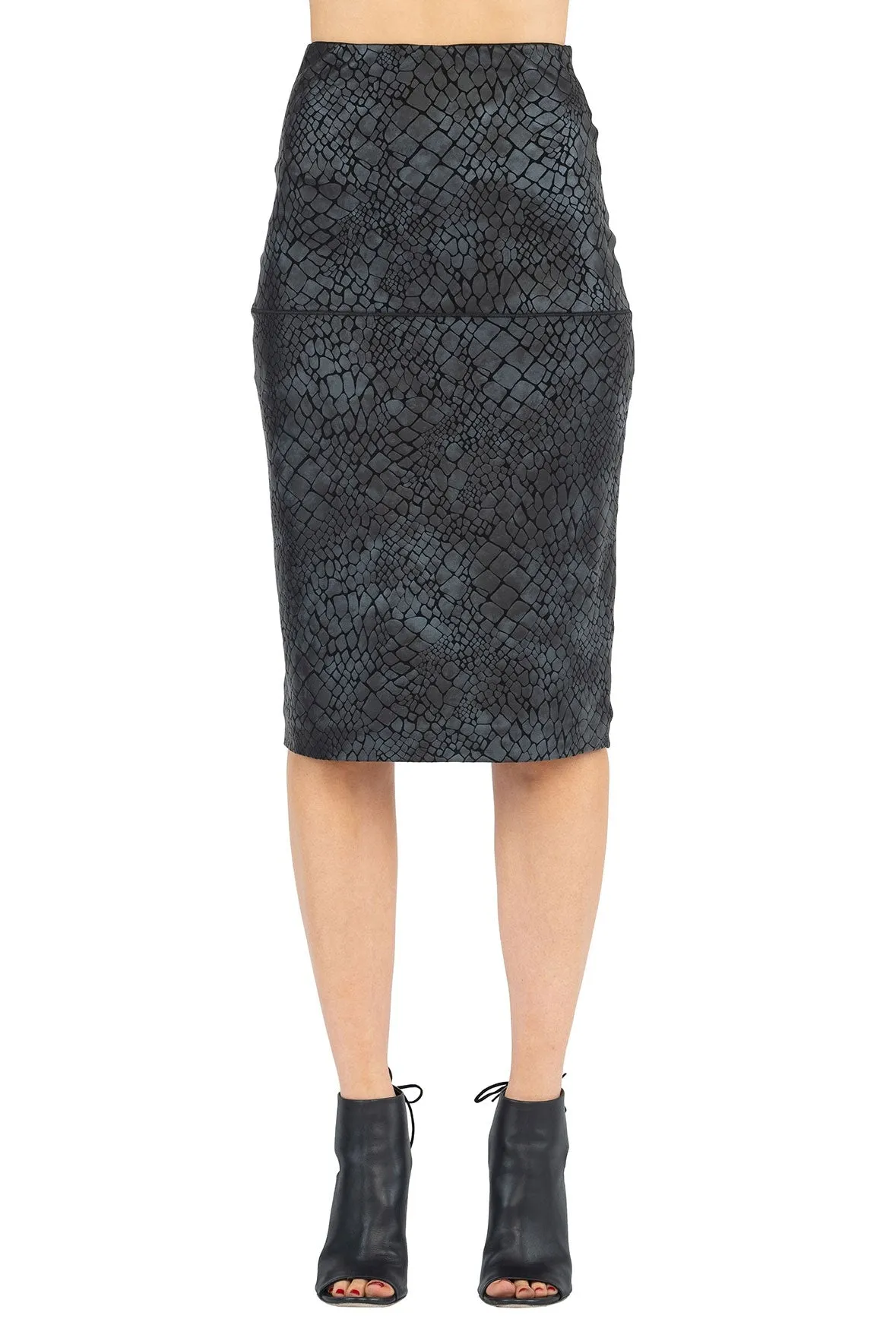 High Waist Slit Back Lined Pencil Skirt