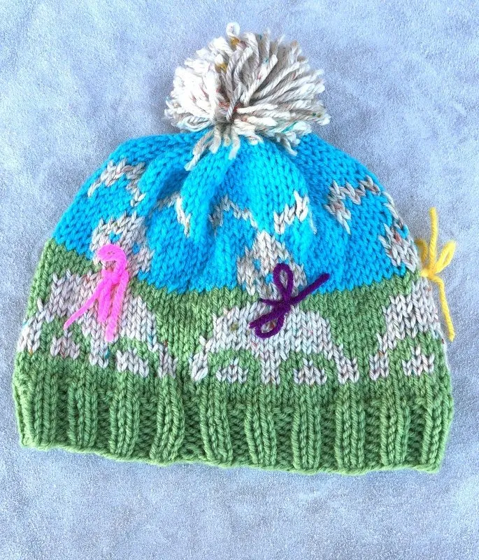 Kids Knit Bunny Hat Easter Bunny Hat Bunny Beanie