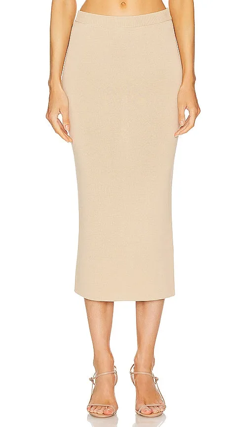 L'Academie by Marianna Della Midi Skirt in Neutral