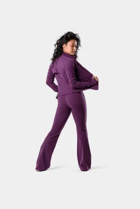 Lavada Fold Flared Leggings 31" - Blackberry Wine