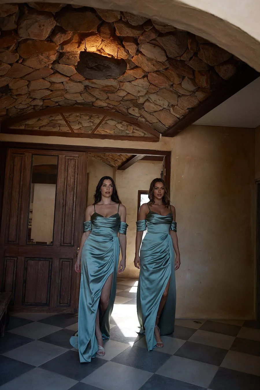 Leah Gathered Pleat Bridesmaid Dress – TO2323 Sage