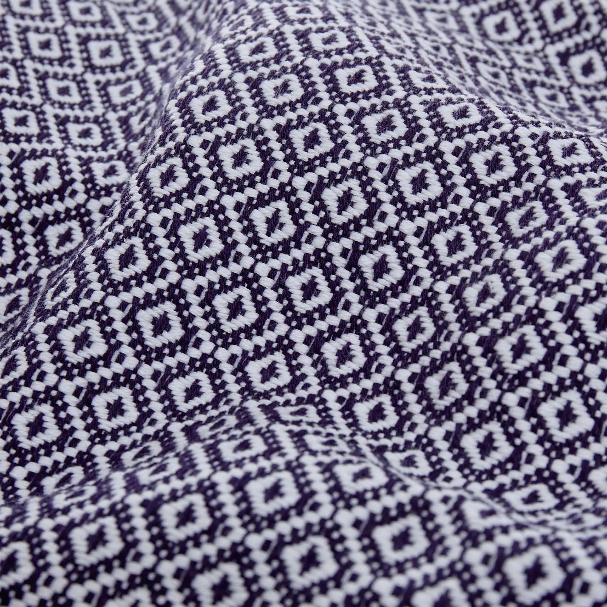 Mondego Cotton Blanket [Dark blue/White]