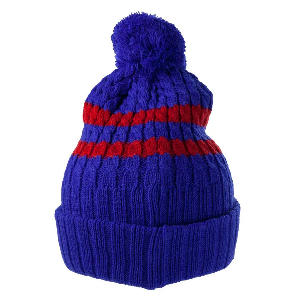 New York Rangers - Logo Blue Bird Adult Pom Pom Knit Hat