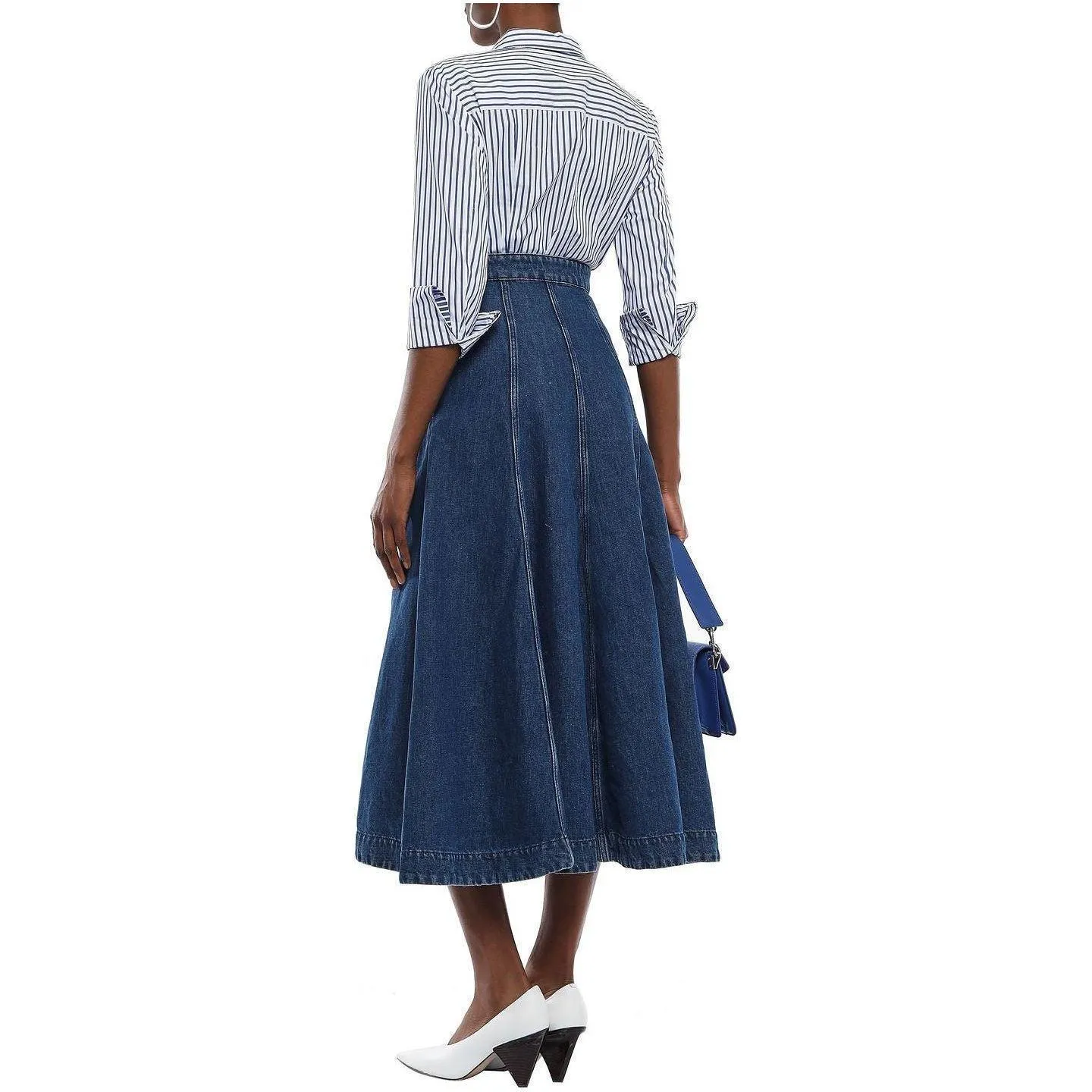 NWT- Acne Studios Button Front Flared Midi Skirt - Size XS