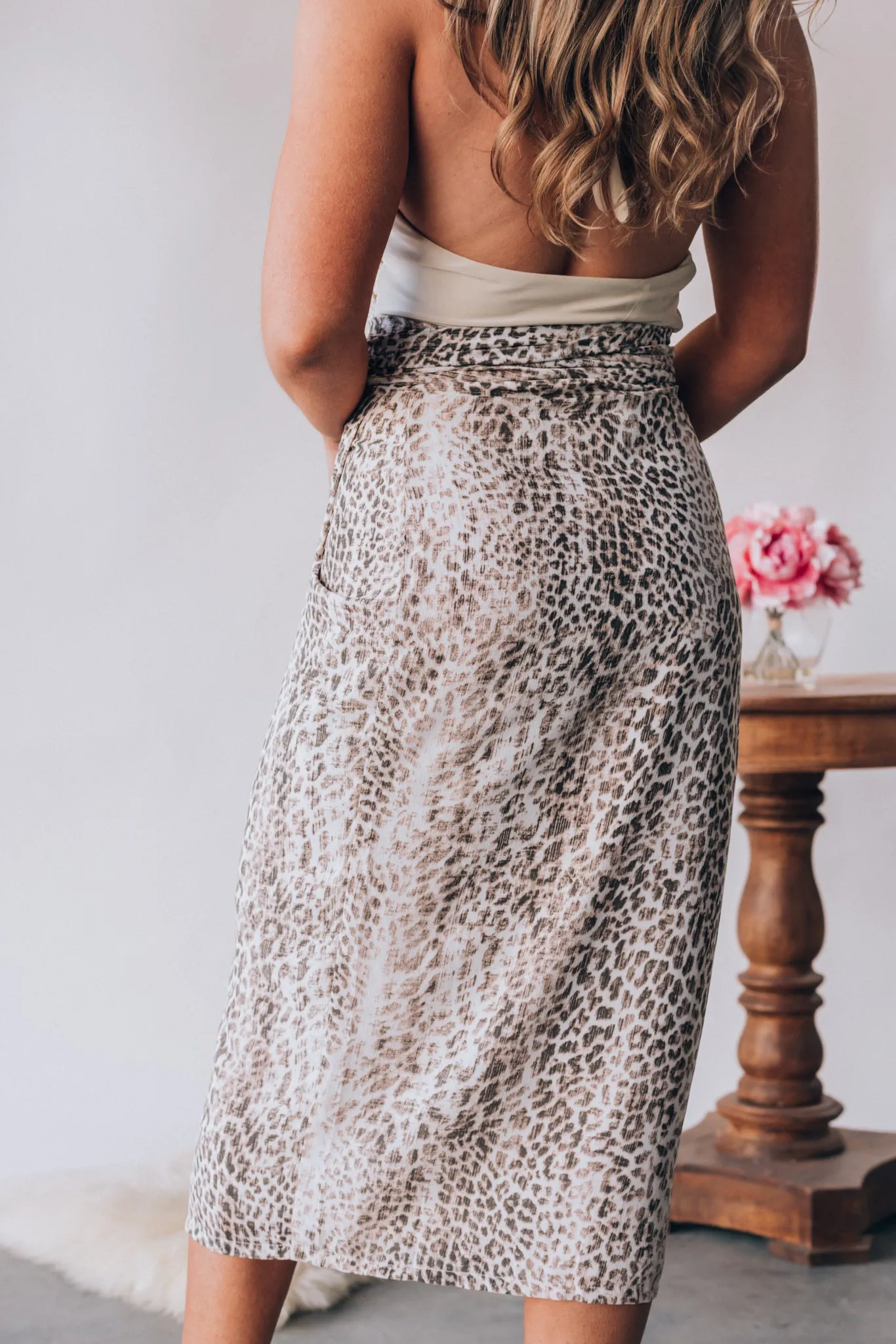 Party Animal Leopard Midi Skirt FINAL SALE