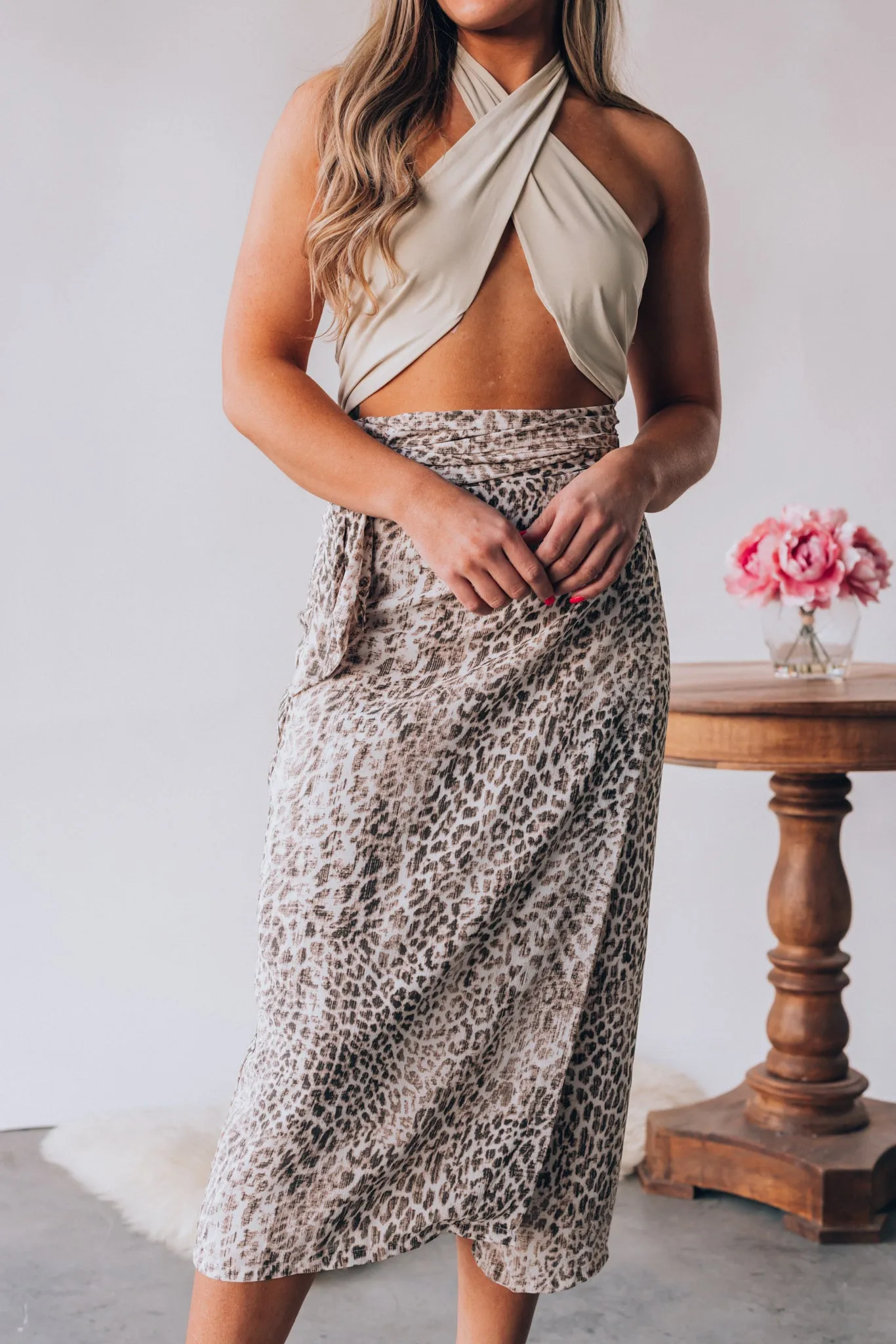 Party Animal Leopard Midi Skirt FINAL SALE