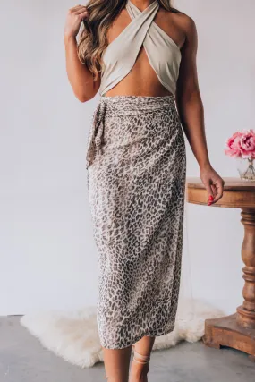 Party Animal Leopard Midi Skirt FINAL SALE