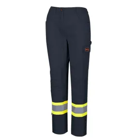Pioneer Women's Safety Cargo Pants, Durable Cotton Blend, Hi-Vis Reflective Accents, Multi-Pocket Utility Design, Lightweight Workwear | Sizes XS-4XL