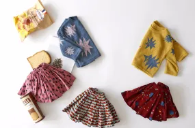 Pleated Corduroy Skirt