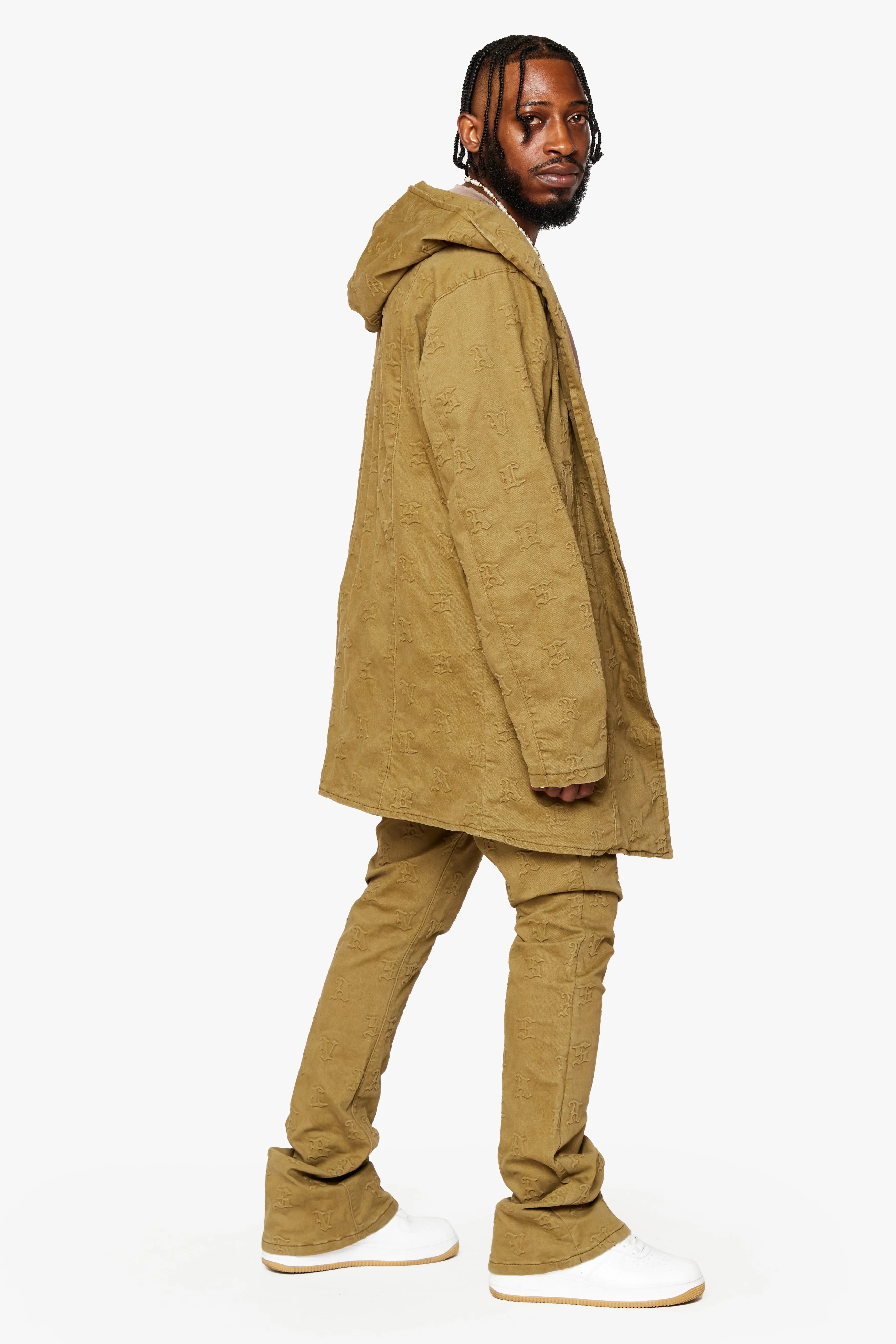 "EALDOR" GREEN TRENCH COAT