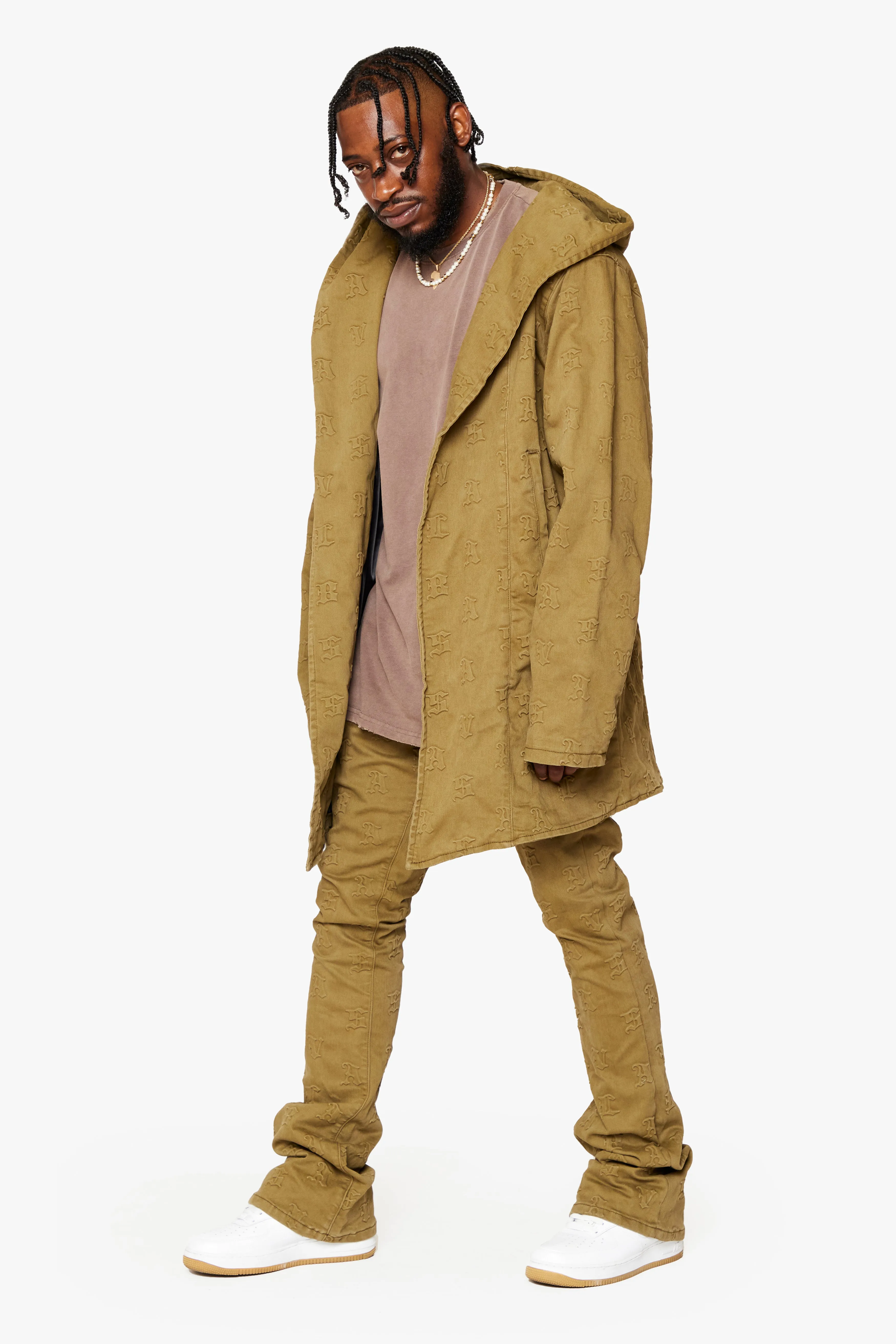 "EALDOR" GREEN TRENCH COAT