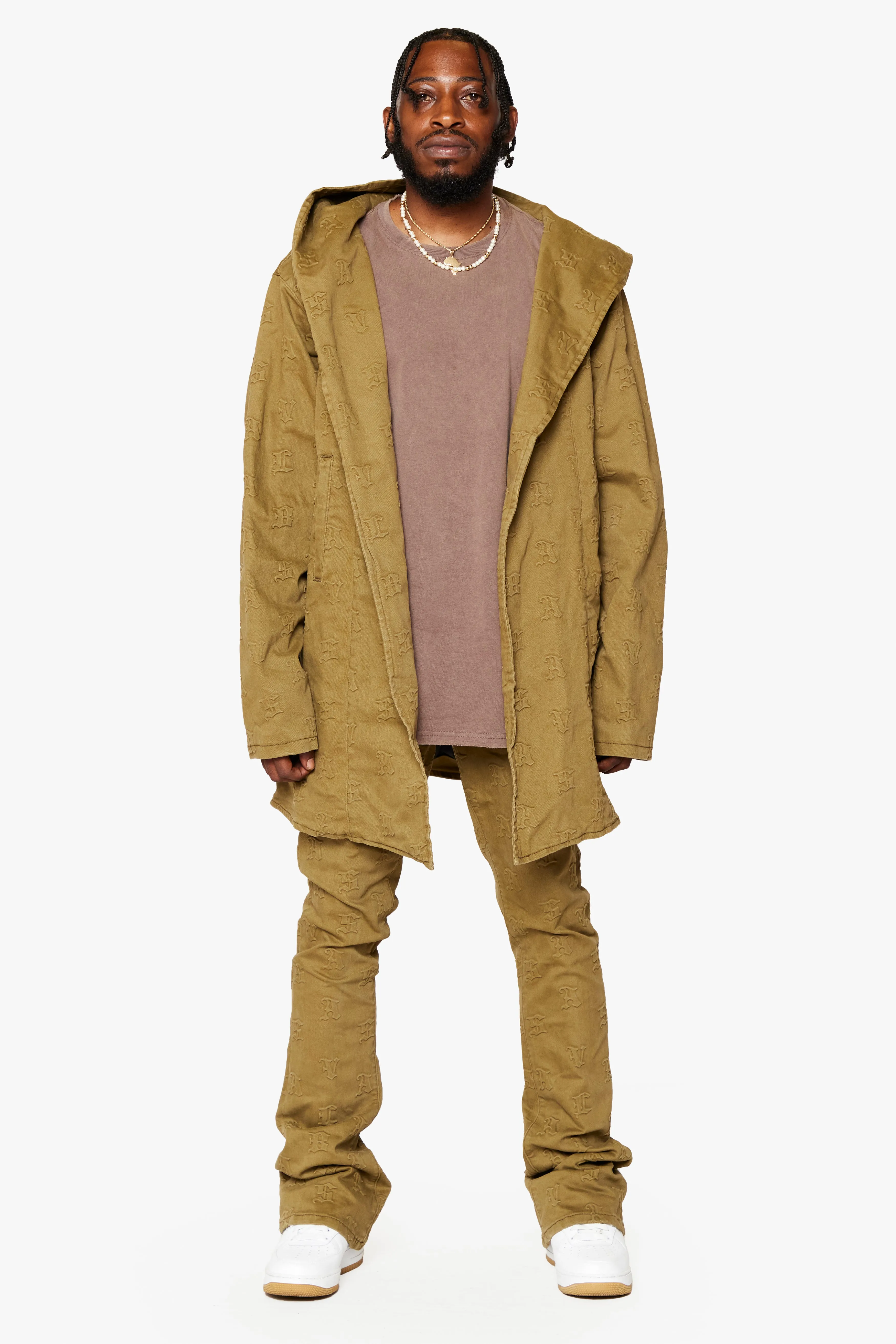 "EALDOR" GREEN TRENCH COAT