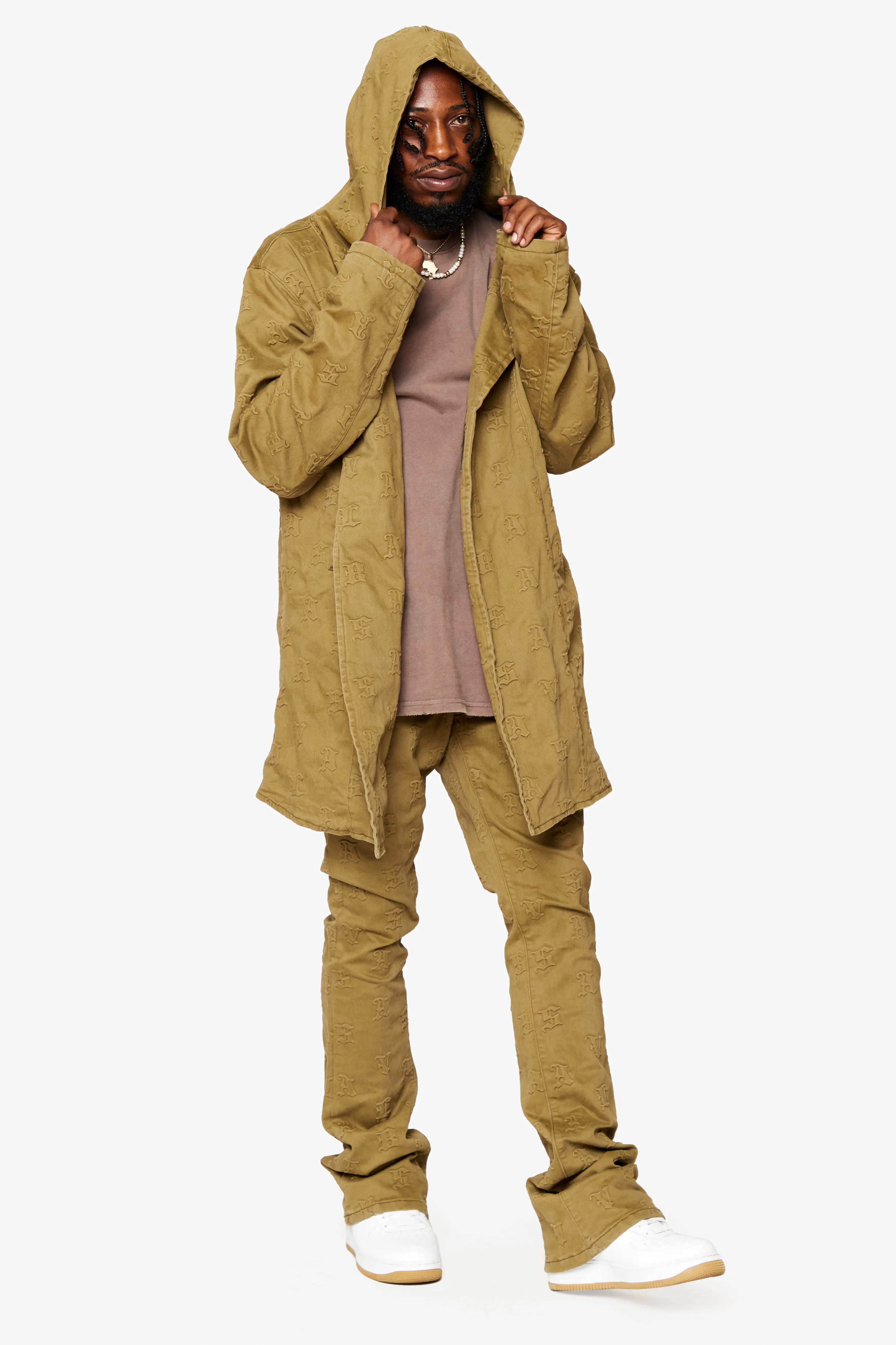 "EALDOR" GREEN TRENCH COAT