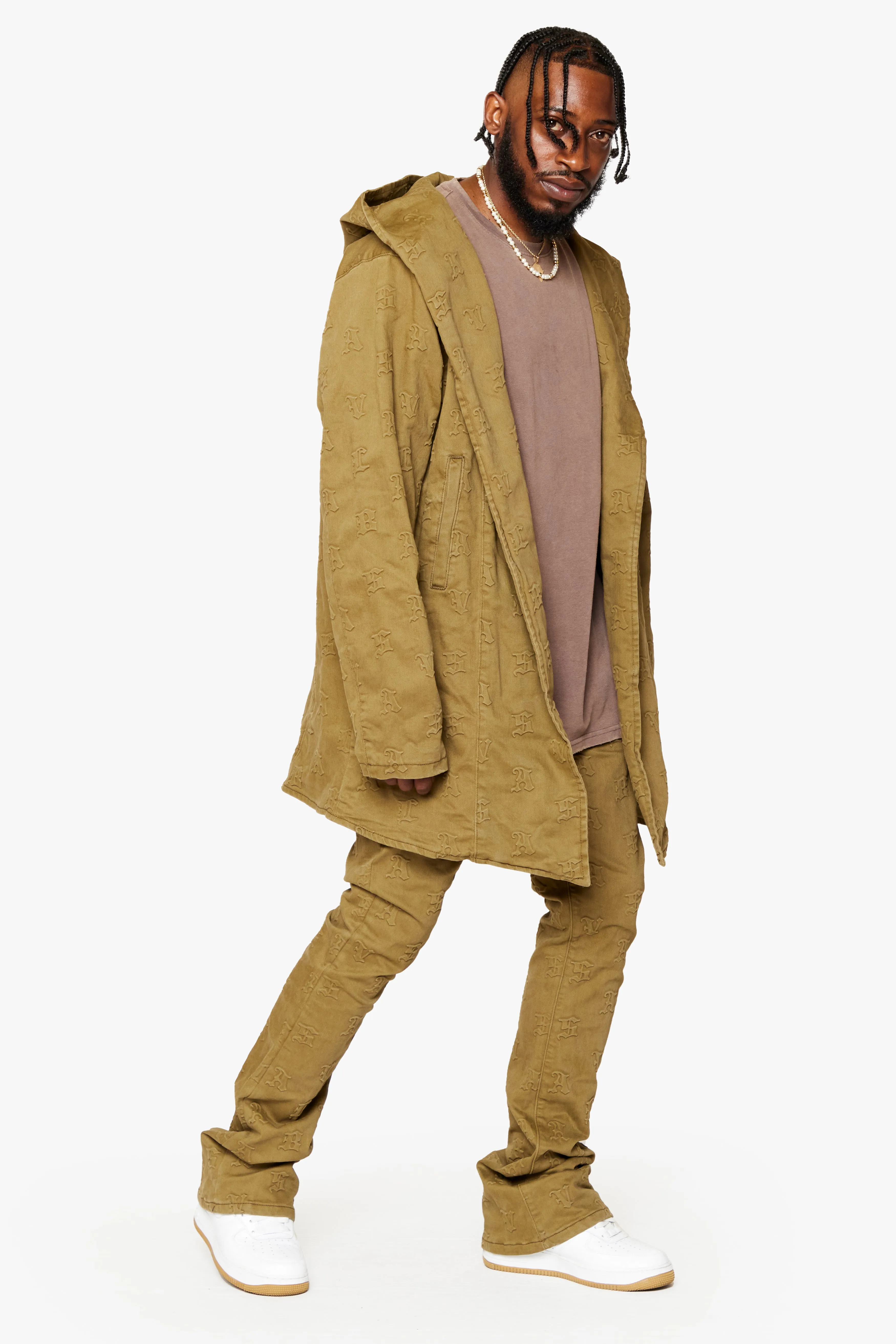"EALDOR" GREEN TRENCH COAT