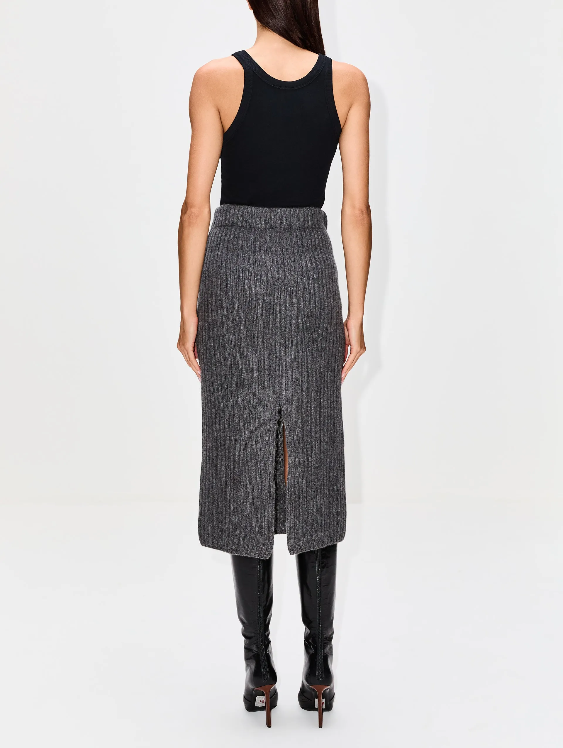 Ribbed Pencil Skirt