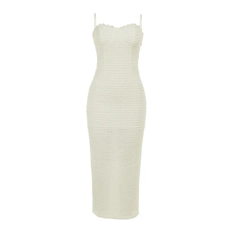 Ruby Spaghetti Strap Backless Lace-up Sexy Maxi Dress