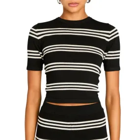 Ry Knit Top | Black   Eggshell