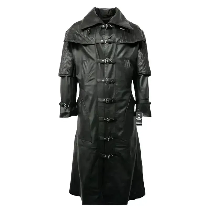 Steampunk Leather Trench Duster Coat – Vampire Matrix Style