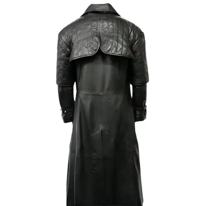 Steampunk Leather Trench Duster Coat – Vampire Matrix Style