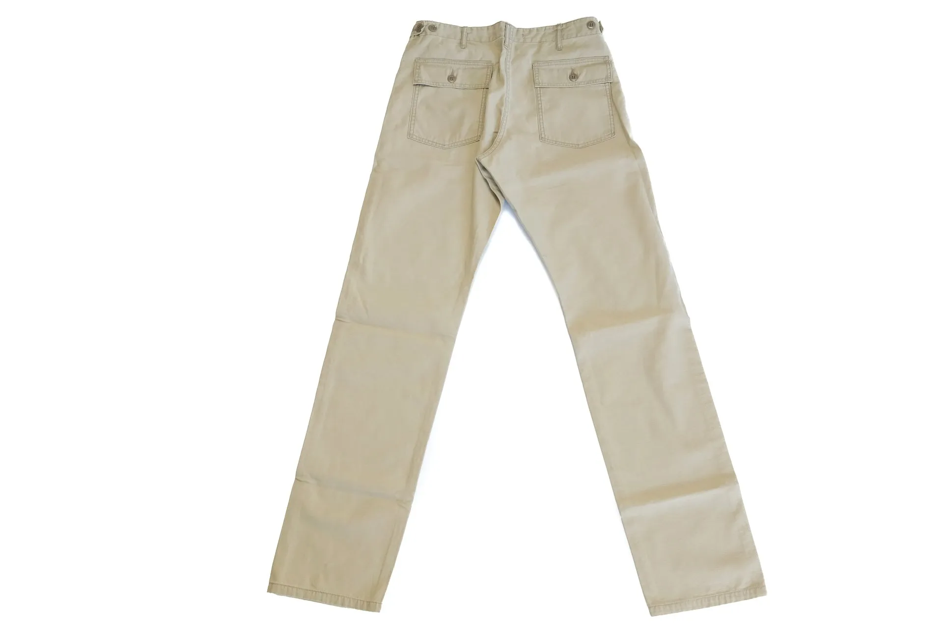 Studio D'Artisan 11oz Back Sateen Military Baker Pants (Beige)