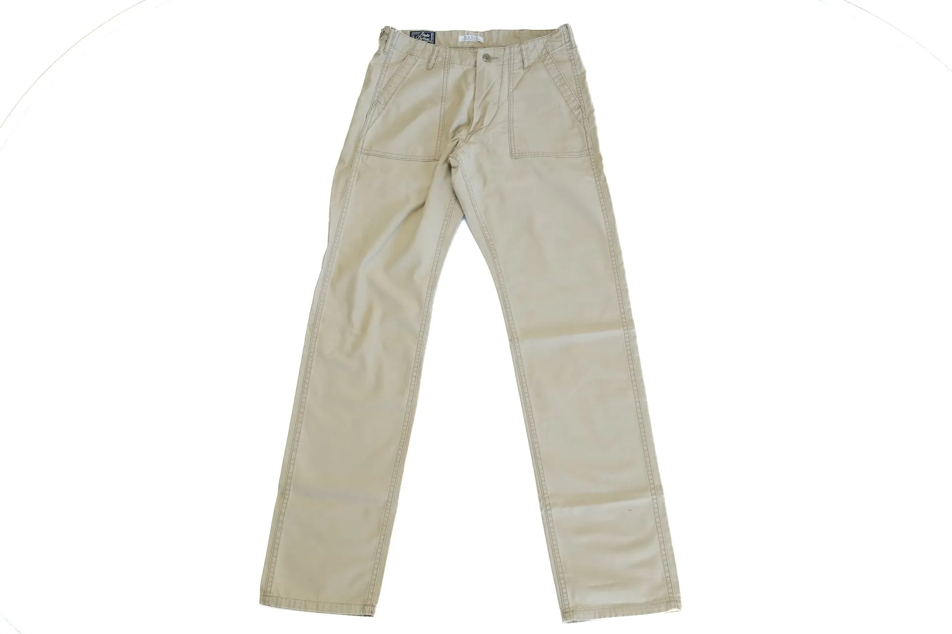 Studio D'Artisan 11oz Back Sateen Military Baker Pants (Beige)