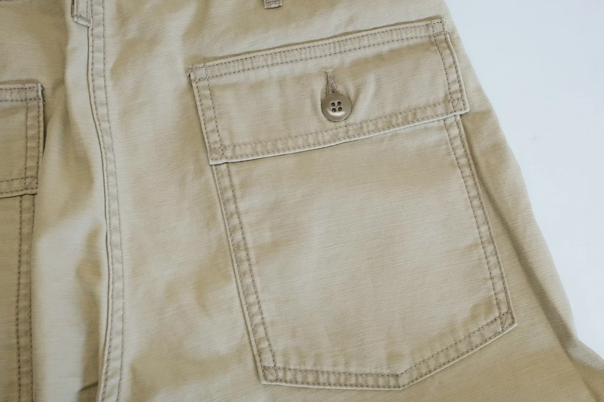 Studio D'Artisan 11oz Back Sateen Military Baker Pants (Beige)