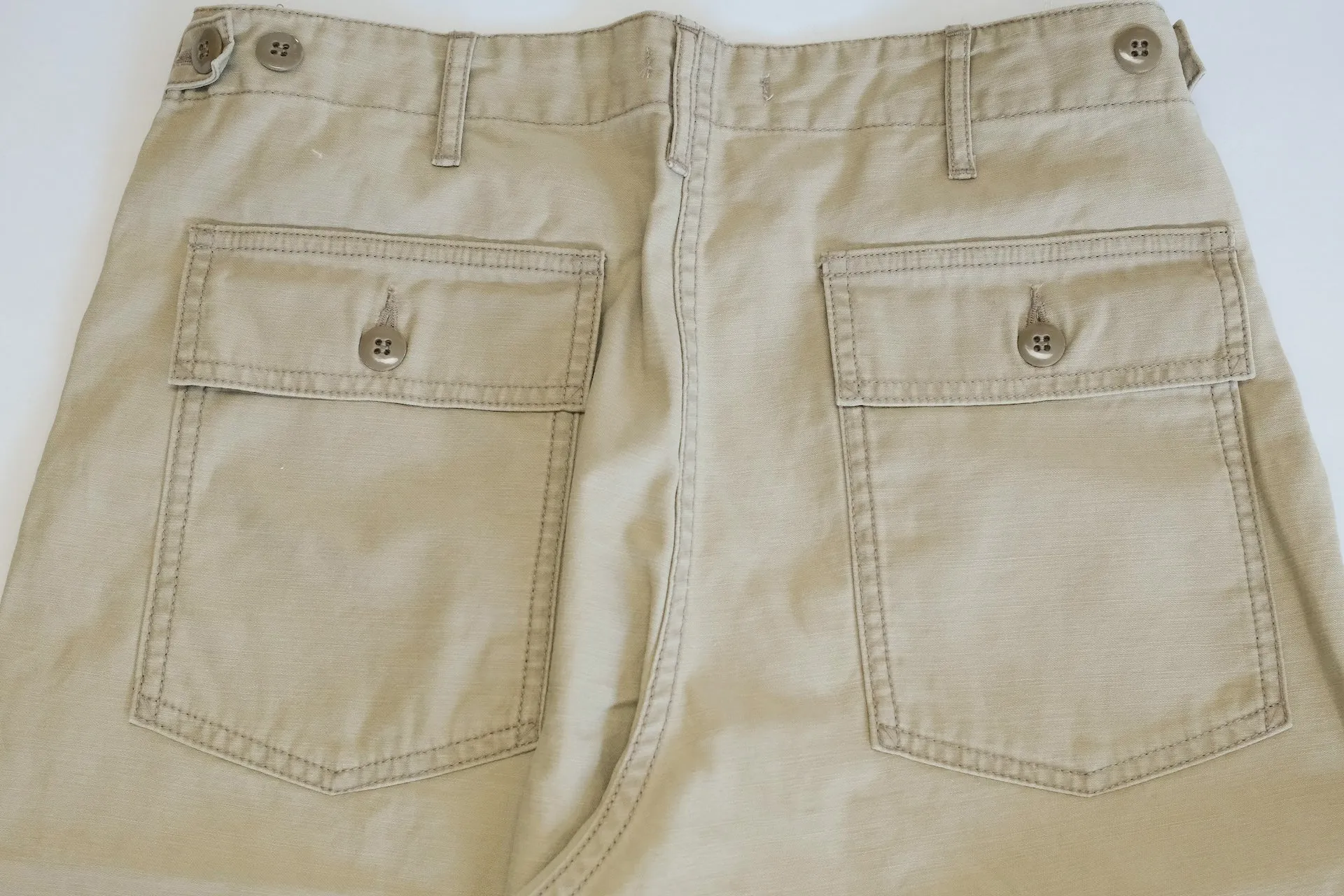 Studio D'Artisan 11oz Back Sateen Military Baker Pants (Beige)