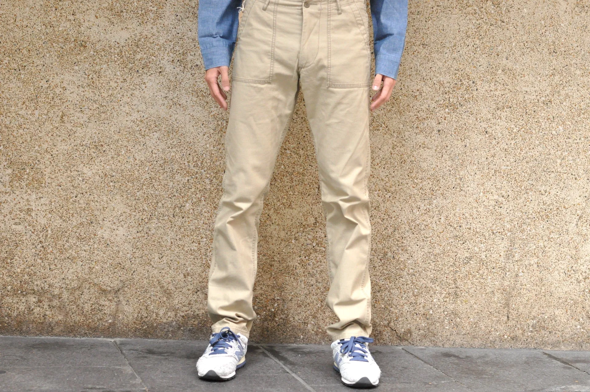 Studio D'Artisan 11oz Back Sateen Military Baker Pants (Beige)