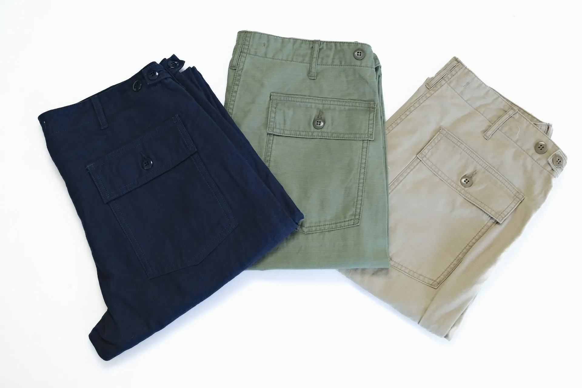 Studio D'Artisan 11oz Back Sateen Military Baker Pants (Beige)