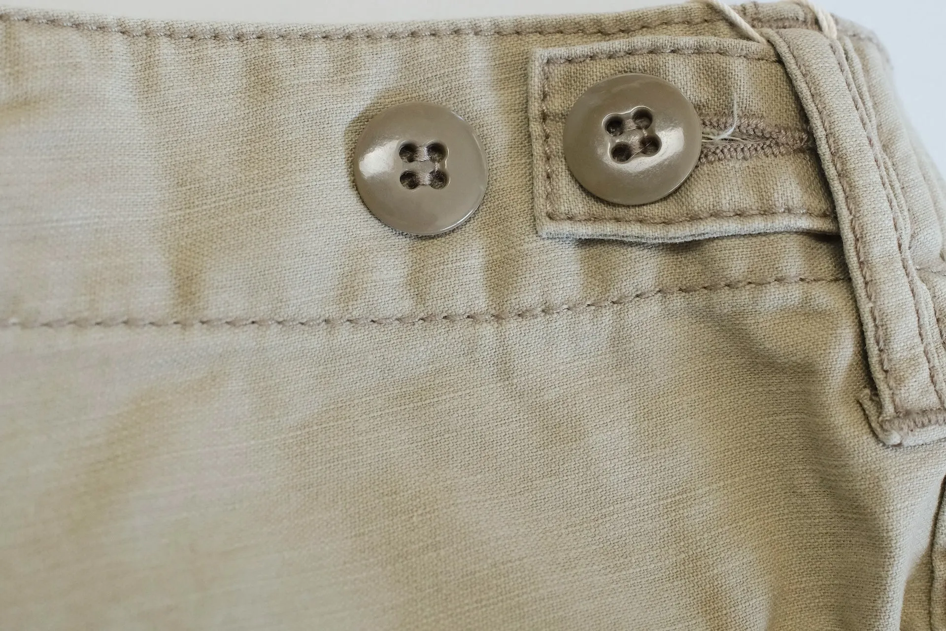 Studio D'Artisan 11oz Back Sateen Military Baker Pants (Beige)