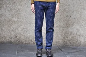 Studio D'Artisan 13oz Indigo Dyed "Rain Kakuri Sashiko" Trousers (Relaxed Tapered fit)