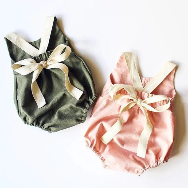 Summer Infant Backless Bowknot Romper - GlamzLife