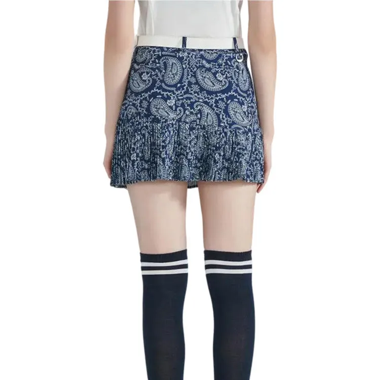 SVG Golf Women's  Printed Pleated Skirt