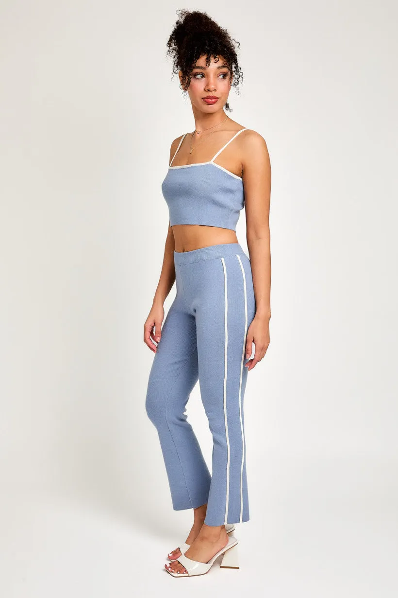 Sweater Crop Top w/ High Waisted Pants