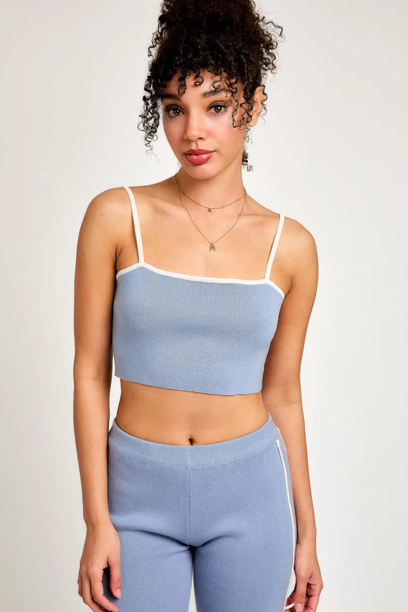 Sweater Crop Top w/ High Waisted Pants