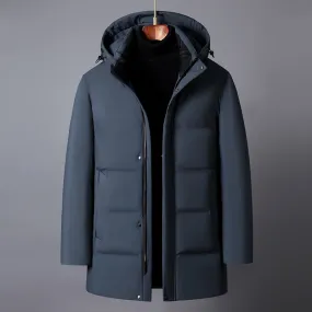 Tommy™ grijze Parka winterjas met opstaande kraag