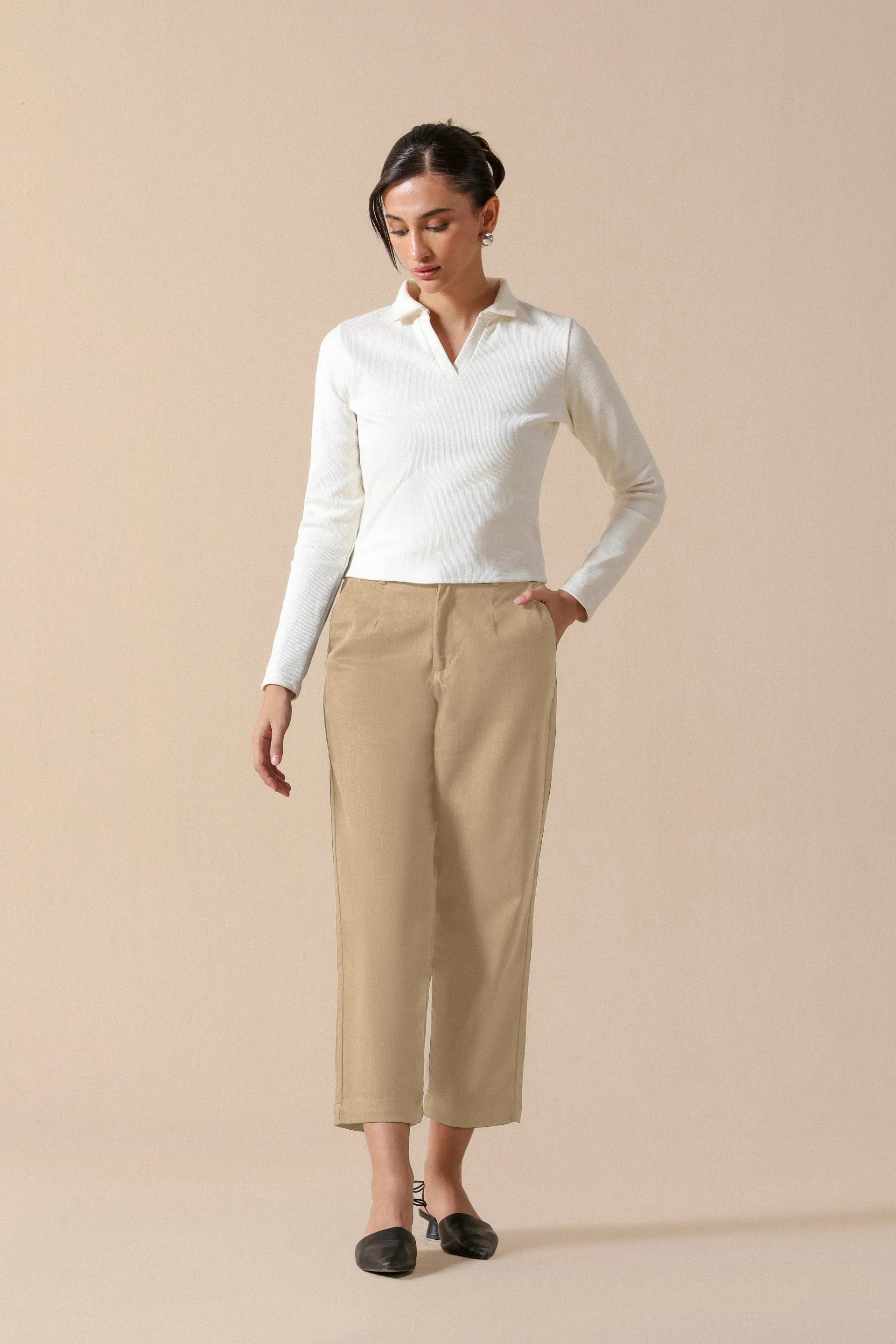 Ultra-Soft Cropped Chinos