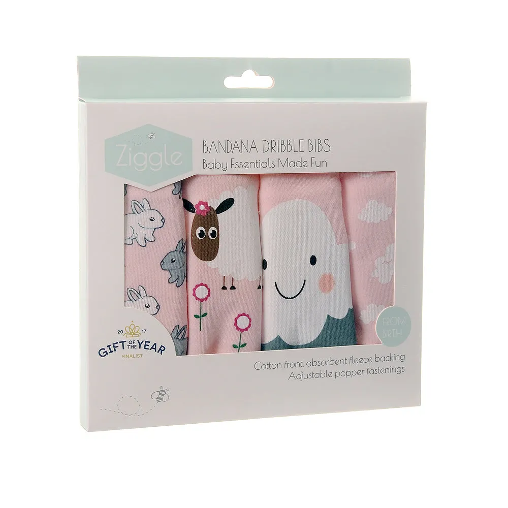 Ziggle - Cuddly Pinks Bib Set